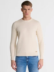 BIG STAR Strickpullover REYLON Creme/Khaki/Beige/Weiß
