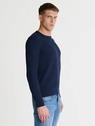 BIG STAR Strickpullover REYLON Blau/Dunkelblau
