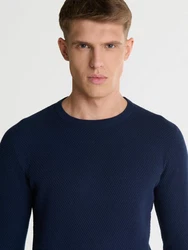 BIG STAR Strickpullover REYLON Blau/Dunkelblau