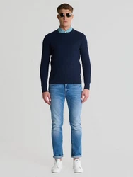 BIG STAR Strickpullover REYLON Blau/Dunkelblau