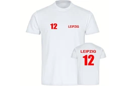 multifanshop T-Shirt Herren Leipzig Trikot Nummer 12 Türkis/Rot/Grün