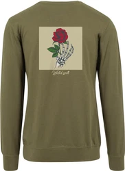 Mister Tee Rundhalspullover Wasted Youth Crewneck Dunkelgrün/Khaki/Grün
