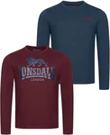 Lonsdale Langarmshirt AYRSHIRE Bordeaux/Dunkelrot/Rot