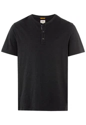 CAMEL ACTIVE T-Shirt NOS Henley 1/2 schwarz