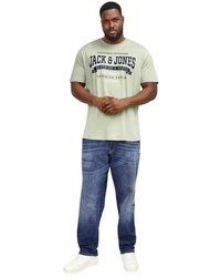 Jack & Jones Print-Shirt 2er-Pack Grau/Mischfarben/Gelb/Dunkelgrün/Blau