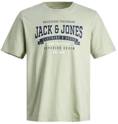 Jack & Jones Print-Shirt 2er-Pack Grau/Mischfarben/Gelb/Dunkelgrün/Blau