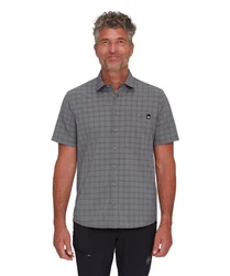 Mammut Kurzarmhemd Lenni Shirt Herren Dunkelgrau/Hellgrau/Grau