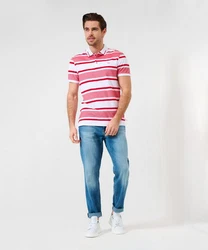 Brax Poloshirt Style PARKER Rot/Dunkelrot/Weiß