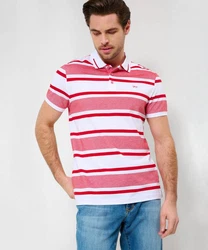 Brax Poloshirt Style PARKER Rot/Dunkelrot/Weiß