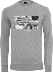 Mister Tee Rundhalspullover Pray 2.0 Crewneck Grau/Silber/Hellgrau