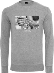 Mister Tee Rundhalspullover Pray 2.0 Crewneck Grau/Silber/Hellgrau