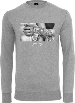 Mister Tee Rundhalspullover Pray 2.0 Crewneck Grau/Silber/Hellgrau