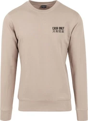 Mister Tee Rundhalspullover Cash Only Crewneck Khaki/Beige/Braun