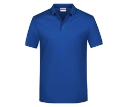 James & Nicholson Poloshirt Pique Herren Kurzarm Basic Blau/Dunkelblau