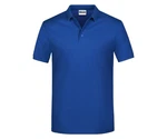 James & Nicholson Poloshirt Pique Herren Kurzarm Basic Blau/Dunkelblau