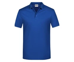 James & Nicholson Poloshirt Pique Herren Kurzarm Basic Blau/Dunkelblau