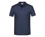 James & Nicholson Poloshirt Pique Herren Kurzarm Basic Dunkelblau/Blau