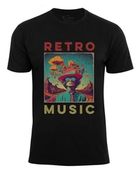 Cotton Prime T-Shirt Retro Music Lila/Schwarz/Braun/Grau