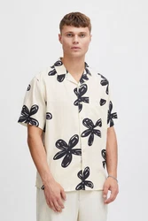 !Solid Kurzarmhemd SDImad Shirt Beige/Blau/Weiß/Lila
