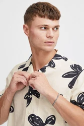!Solid Kurzarmhemd SDImad Shirt Beige/Blau/Weiß/Lila