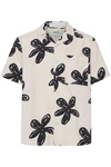!Solid Kurzarmhemd SDImad Shirt Beige/Blau/Weiß/Lila