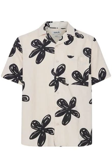 !Solid Kurzarmhemd SDImad Shirt Beige/Blau/Weiß/Lila