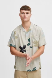 !Solid Kurzarmhemd SDImad Shirt Blau/Grün/Beige/Weiß/Khaki