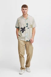 !Solid Kurzarmhemd SDImad Shirt Blau/Grün/Beige/Weiß/Khaki
