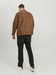 Jack & Jones Plus Übergangsjacke JJERocky (1-St) Braun/Grau