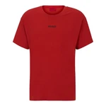HUGO T-Shirt Linked mit Logo-Druck Rot/Dunkelrot