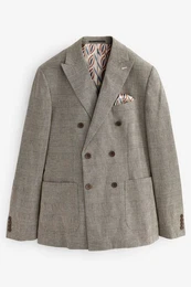 Sakko Nova Fides zweireihiges, kariertes Slim Fit Sakko (1-tlg)