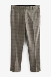 Stoffhose Karierte Hose Slim Fit (1-tlg)