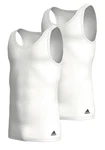 adidas Poloshirt Tank Top Active Flex Cotton (2PK) Weiß/Creme