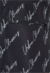URBAN CLASSICS Badeshorts PatternSwim Shorts Blau/Dunkelblau/Schwarz/Gelb/Creme