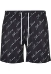 URBAN CLASSICS Badeshorts PatternSwim Shorts Blau/Dunkelblau/Schwarz/Gelb/Creme