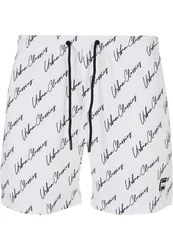 URBAN CLASSICS Badeshorts PatternSwim Shorts Weiß