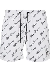 URBAN CLASSICS Badeshorts PatternSwim Shorts Weiß