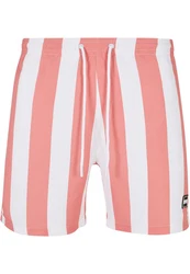 URBAN CLASSICS Badeshorts PatternSwim Shorts Rosa/Orange