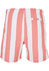 URBAN CLASSICS Badeshorts PatternSwim Shorts Rosa/Orange