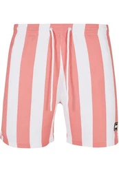 URBAN CLASSICS Badeshorts PatternSwim Shorts Rosa/Orange