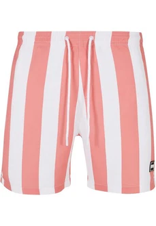 URBAN CLASSICS Badeshorts PatternSwim Shorts Rosa/Orange