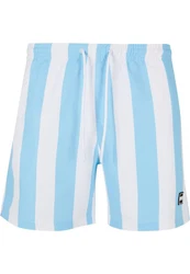 URBAN CLASSICS Badeshorts PatternSwim Shorts Hellblau/Blau