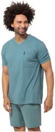 Schlafanzug Herren Pyjama kurz (2 tlg) Baumwolle