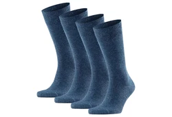 FALKE Kurzsocken Herren Swing (4er-Pack) Blau/Dunkelblau