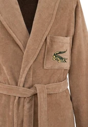 Lacoste Bademantel RENE Braun/Grau/Khaki