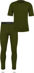 normani Thermounterhemd Herren Merino-Set T-Shirt und Unterhose Dunkelgrün/Khaki