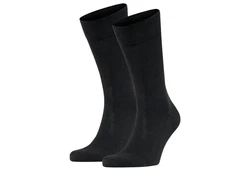 FALKE Kurzsocken Sensitive London (2er Pack) Schwarz