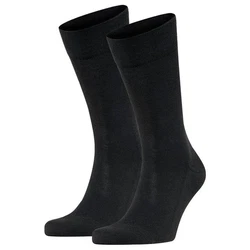 FALKE Kurzsocken Sensitive London (2er Pack) Schwarz