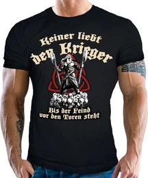 T-Shirt fr Wikinger Nordmann Keltic Fans - Keiner liebt den Krieger