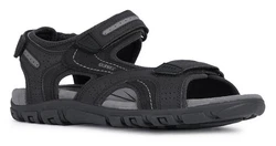 Geox Sandalette U8224D 050AU Schwarz/Dunkelgrau/Grau